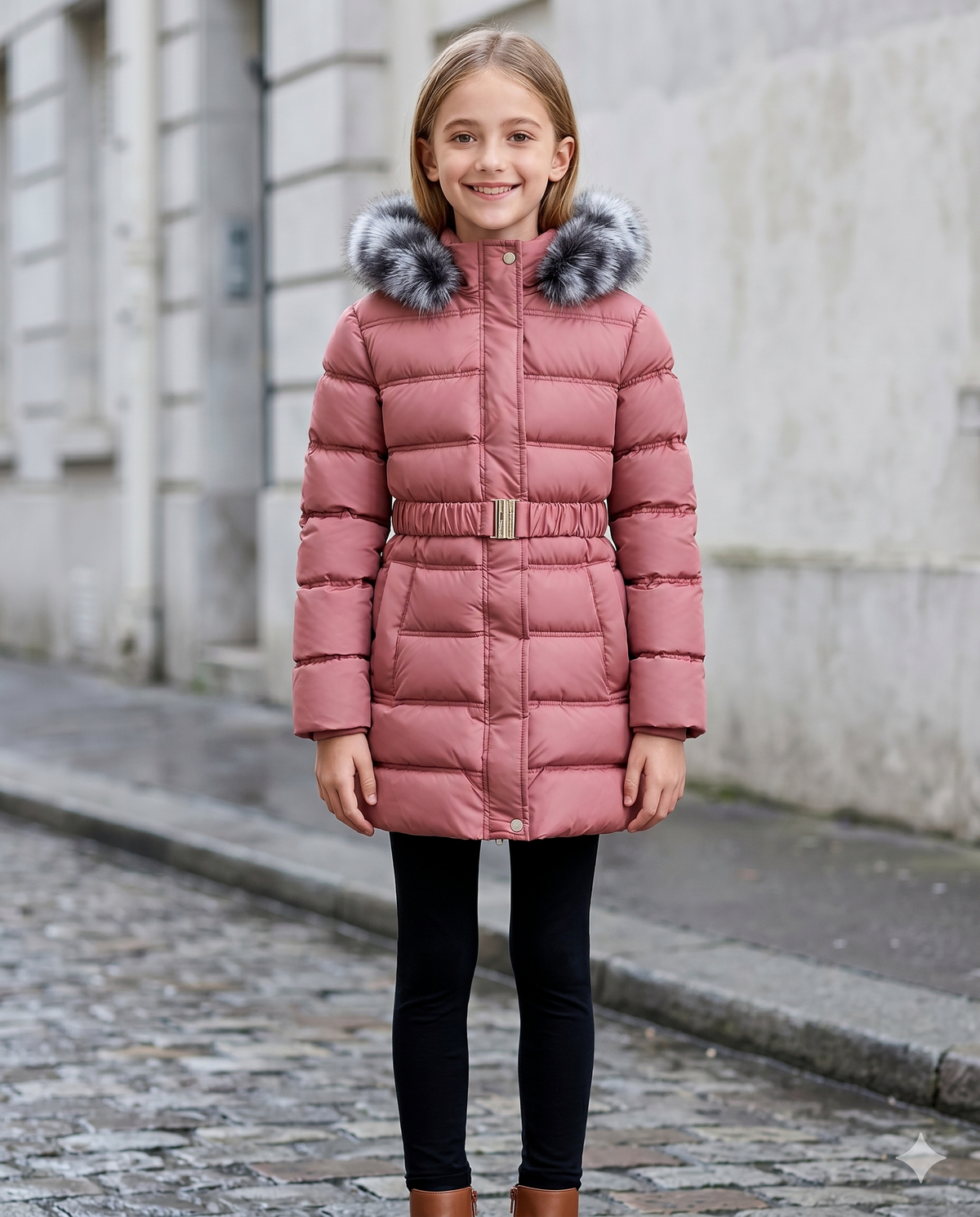Chaude, Épaisse et Coupe-Vent : Votre Fille Protégée Tout l'Hiver