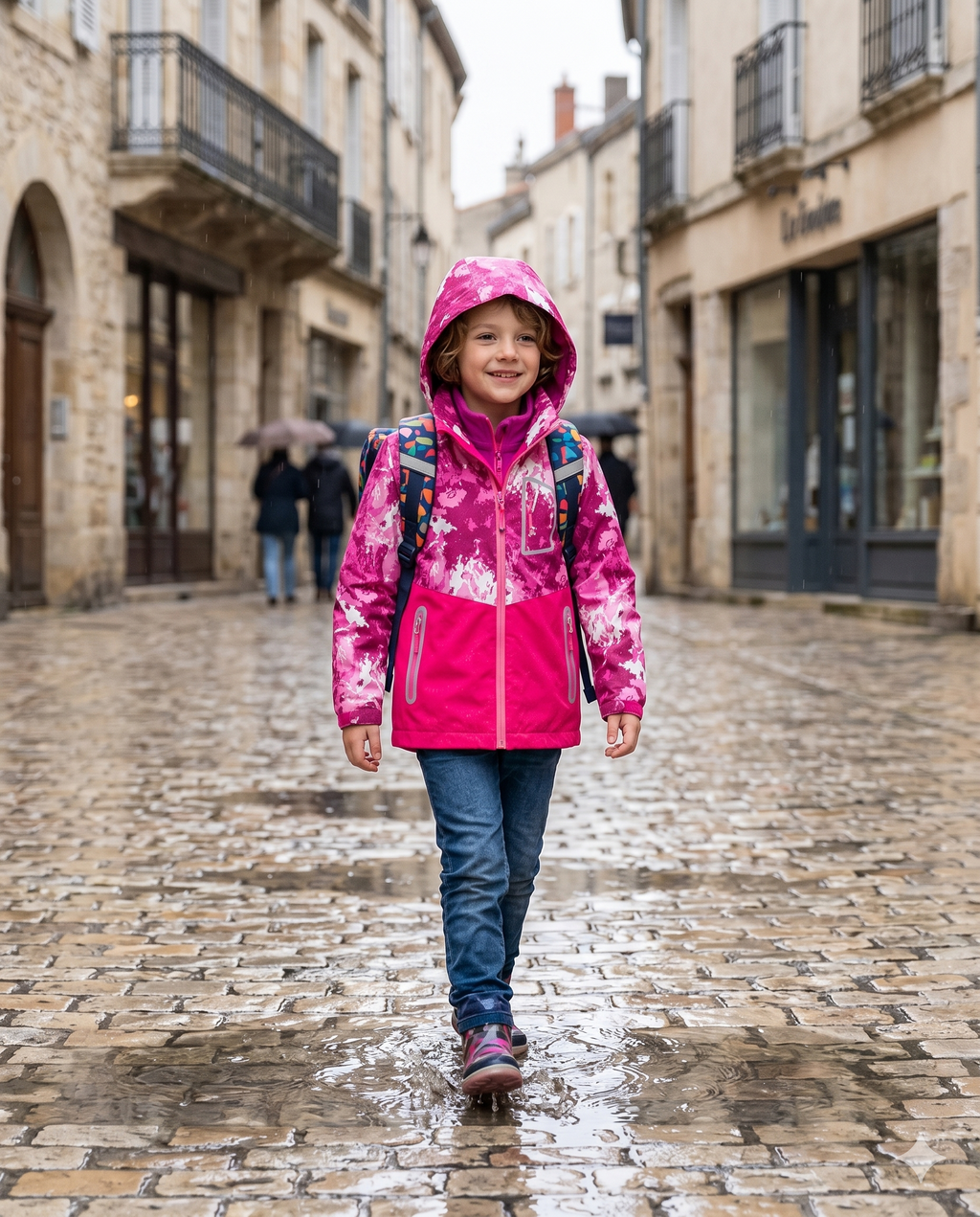 Parka Enfant Imperméable Coupe-Vent – Capuche, 3 à 12 Ans