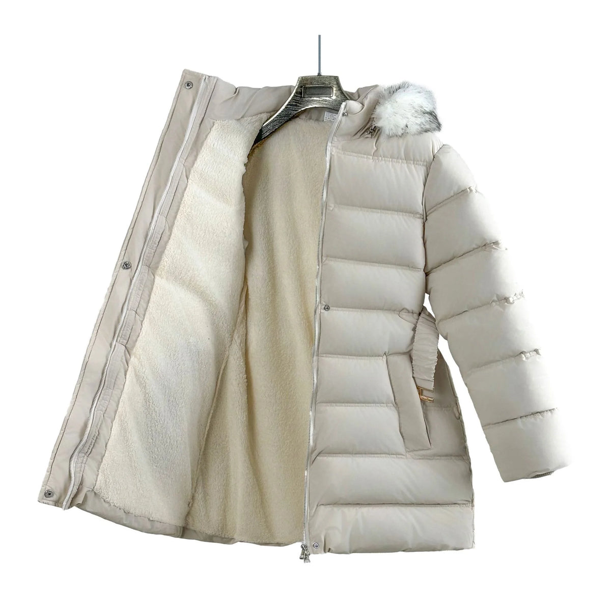 Parka Fille Chaude Matelassée – Coupe-Vent, 5 à 12 Ans