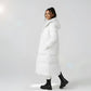 Longue parka femme à capuche réglable, idéale pour usage quotidien en hiver
