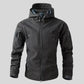 Parka chaude homme en tissu extérieur avec doublure matelassée et poches zippées