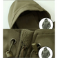 Veste parka chaude homme en tissu extérieur olive avec doublure matelassée et capuche