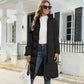 Parka chaude femme longue, imperméable avec isolation thermique et capuche
