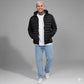Parka doudoune homme avec tissu extérieur déperlant, alliant style et chaleur