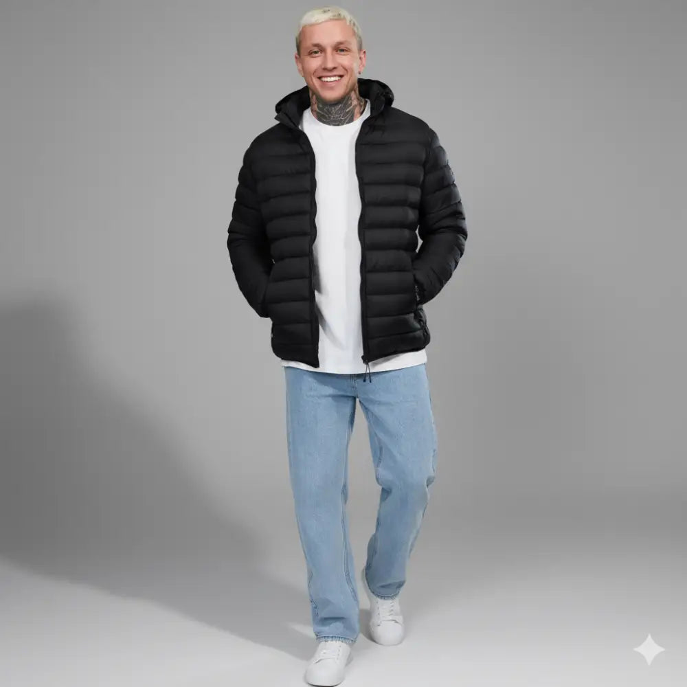Parka doudoune homme avec tissu extérieur déperlant, alliant style et chaleur