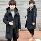 Parka enfant garçon noir avec protection thermique, longue et à multiples poches
