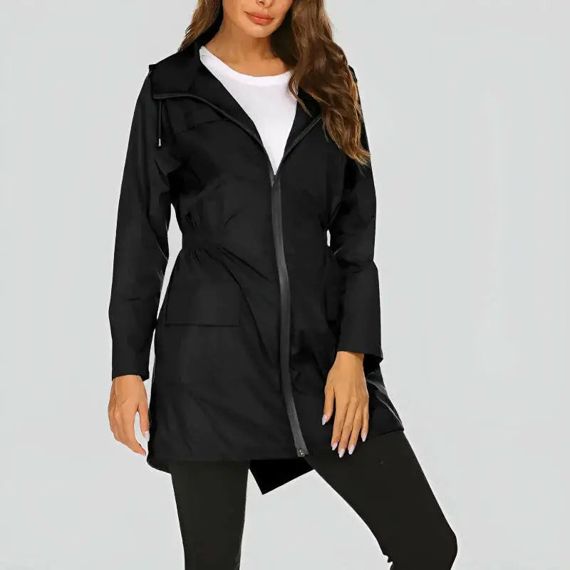Parka femme chaude imperméable avec capuche pour activités hivernales et style
