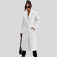 Parka femme hiver avec tissu extérieur déperlant, coat blanc oversize, confort optimal