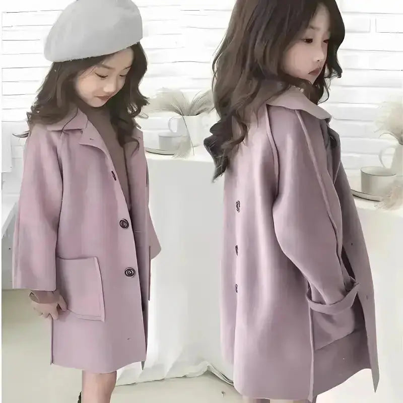 Parka fille chaude pour hiver enfant, manteau d’hiver résistant avec capuche en fourrure
