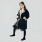 Parka fille hiver enfant chaud avec manteau faux-shearling, capuche fourrure, style aventure