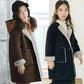 Deux jeunes filles portant un parka fille chaud pour l’hiver enfant, style et confort