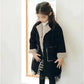 Parka fille hiver enfant chaud avec fausse fourrure et grandes poches frontales