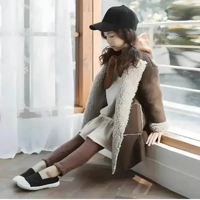 Parka fille 8 ans avec capuche, disponible en marron, pour sorties en famille et activités de saison.