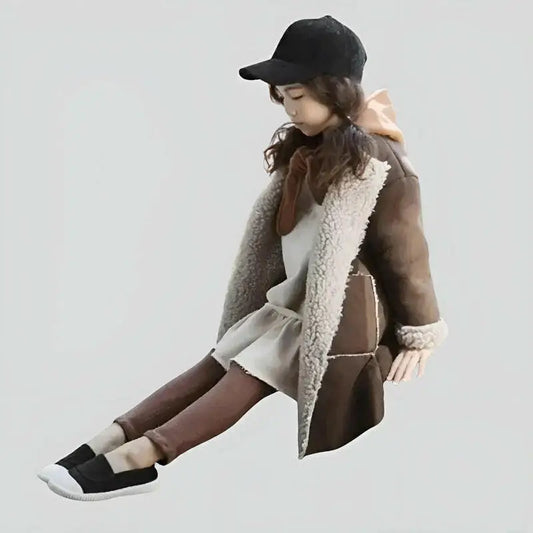 Jeune fille portant un parka fille style moderne pour activités quotidiennes à l’école