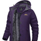 Parka hiver femme en tissu extérieur déperlant avec capuche réglable et doublure en fausse fourrure