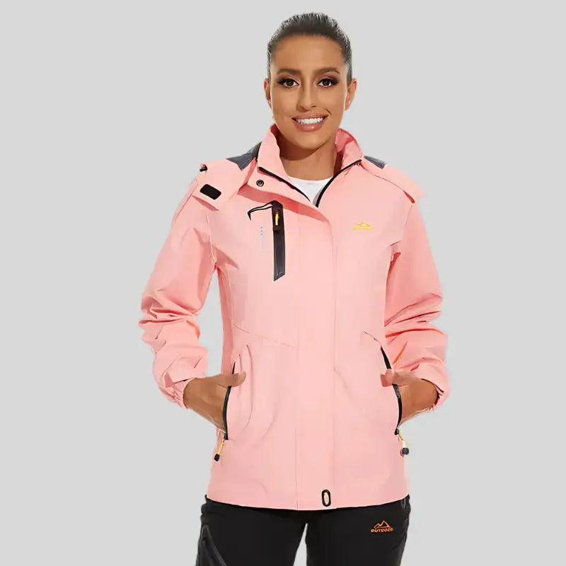 Parka hiver femme en tissu extérieur déperlant avec capuche réglable et poches zippées