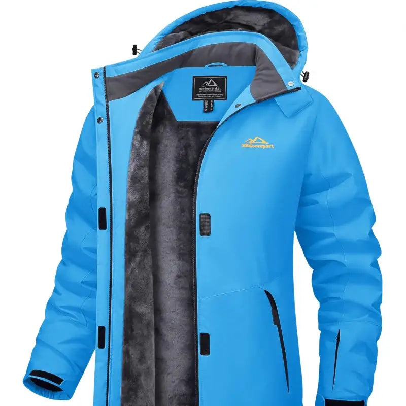 Parka hiver femme avec tissu extérieur déperlant, capuche réglable et doublure en fausse fourrure