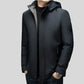 Parka homme bleu marine avec doublure intérieure, léger blouson à capuche homme