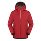 Parka homme imperméable rouge avec capuche, poches zippées et poignets réglables