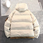 Parka kaki pour homme avec doublure intérieure et capuche réglable, veste matelassée