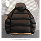 Parka kaki pour homme avec capuche réglable et doublure intérieure noire