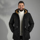 Parka pour homme avec capuche ajustable, doublure intérieure et usage quotidien